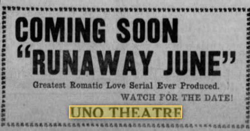 Uno Theatre - Feb 27 1915 Ad (newer photo)